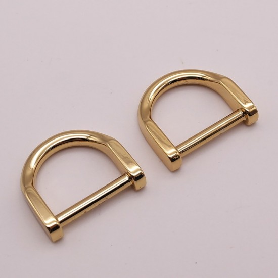 thumbnail image 2 of 30mm & 40mm Welded Metal D Rings – Antique Aged Brass Fasteners Dee Rings D16 D16A 2 of 5
